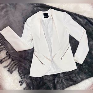 Trouvé Blazer with Zipper Pockets. Size XS in White.
